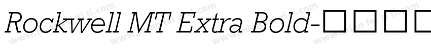 Rockwell MT Extra Bold字体转换